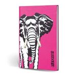 Le Color Çizgili Fil Hayvan Figürlü Dokulu Defter
