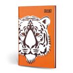 Le Color Çizgili Kaplan Hayvan Figürlü Dokulu Defter