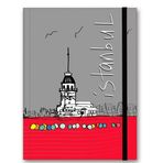 Le Color Çizgili Lastikli Kız Kulesi Renkli İstanbul Defter