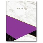 Le Color Çizgili Mor Mermer Mini Defter