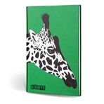Le Color Çizgili Zürafa Hayvan Figürlü Dokulu Defter