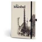 Le Color Eski İstanbul Journal Çizgili Lastikli Çemberlitaş Defter