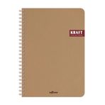 Le Color Kraft Ofis Spiralli Kareli Kahve Defter