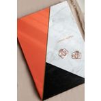 Le Color Mermer Çizgili Defter Turuncu