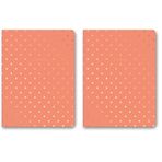Le Color Puantiyeli Mini Defter Çizgili Mercan 14x20 cm (2 paketi)