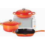Le Creuset 3 Parça Döküm Tencere Başlangıç Seti - Turuncu