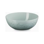 Le Creuset Jardin Seramik Salata Kasesi, Çiçek Desenli Şık ve Çok Amaçlı - Yeşil