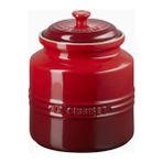Le Creuset Lüks Tasarım Kapaklı Büyük Seramik Kurabiye Kutusu - Kırmızı