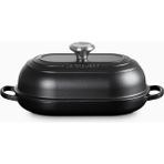 Le Creuset Oval Dökme Demir Ekmek Pişirme Tavası - Siyah