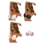 Le Jardin 3'LÜ Paket 7034 Musette Destekli 2 Beden Büyük Gösteren Sihirli Sütyen YIKAMA TOP HEDİYELİ, Asorti, 85