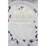 Le Jardin 5030-B Destekli-Balenli Cassie Bra Sütyen Takımı Ekru 75