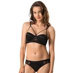 Le Jardin 5030-B Destekli-Balenli Cassie Bra Sütyen Takımı Siyah 75