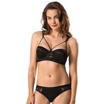 Le Jardin 5030-B Destekli-Balenli Cassie Bra Sütyen Takımı Siyah 80