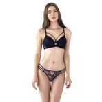 Le Jardin 5055 Alba Push Up Lacivert Destekli Dantelli Sütyen Takımı
