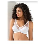 Le Jardin Fanetta Soft Cup Bra Toparlayıcı Tüllü Soft Yeni Nesil Sütyen 9200 Beyaz 90B