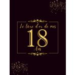 Le Livre D'or de Mes 18 ans: 100 Pages pour la Célébration du 18ème Anniversaire pour Homme ou Femme - Cadeau D'anniversaire Thème Noir et Or - couverture rigide