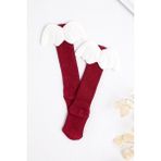 Le Mabelle Bordo Kanatlı Kız Çocuk Çorap - 0 - 1 Yaş - 12R-Bordo