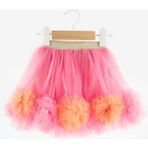 Le Mabelle Fuşya Ponpon Detaylı Kız Çocuk Etek - Hilda - 00-Kırmızı - 4 Yaş