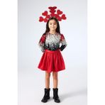 Le Mabelle Kırmızı Payetli Etek Crop Kız Çocuk Ikili Takım - Beatrice - 4 Yaş