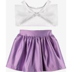 Le Mabelle Lila Fiyonklu Crop ve Saten Etekli Kız Çocuk Ikili Takım - Nadine - 3 Yaş