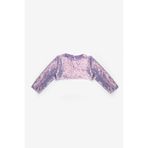 Le Mabelle Lila Uzun Kollu Pullu Kız Çocuk Crop Bluz