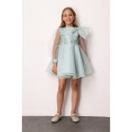 Le Mabelle Mint Fiyonk Detaylı Pullu Kız Çocuk Elbise - Wendy - 02Y-Yeşil - 3 Yaş