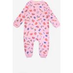 Le Mabelle Pembe Çiçek Desenli Fermuarlı Kız Bebek Tulum - Clara - 01P-Pembe - 3 - 6 Ay
