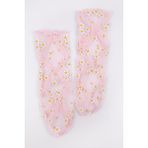 Le Mabelle Pembe Papatya Desenli Kız Çocuk Tül Çorap - 01P-Pembe - 6 - 8 Yaş