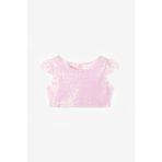 Le Mabelle Pembe Pullu Kız Çocuk Crop Bluz