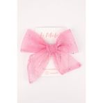 Le Mabelle Pembe Simli Tül Fiyonk Kız Çocuk Klips Toka