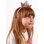 Le Mabelle Rose Payetli Kız Çocuk Kraliçe Taç