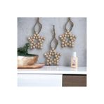 Le Majeur Dekoratif Ahşap Boncuklu 3 Lü Set Yıldız Mutfak Salon Balkon Çocuk Bebek Odası Duvar Süsü Kapı Süsü