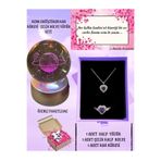 Le Manolia Accessories SEVGİLİLER GÜNÜNE ÖZEL HEDİYE SETİ ÇELİK KALP KOLYE YÜZÜK VE RENK DEĞİŞTİREN SATÜRN KÜRE HEDİYE