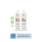 Le Natura Durulanmayan Bebek Miseler Temizleme Suyu 2x400 ml, Organik & Prebiyotikli, Islak Mendil Alternatifi, Hassas ve Atopik Ciltlerle Uyumlu