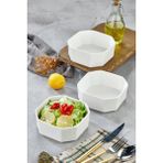 Le Paon 3’lü Porselen Salata ve Servis Kasesi Seti 14,4x5,8 cm – Şık Tasarım - 14,4 x 5,8 cm