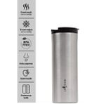 Le Paon 400 ml Araç Içi Termos Bardak Paslanmaz Çelik Sızdırmaz 6 Saat Sıcak 12 Saat Soğuk - Inox