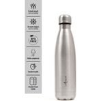 Le Paon 500 ml Paslanmaz Çelik Su Şişesi Termos Sızdırmaz 6 Saat Sıcak 12 Saat Soğuk Bpa Free - Gümüş - 0,50 lt