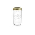 Le Parfait Familia Wiss 1,5 L / 1500 ml Cam Saklama ve Konserve Kavanozu, Kahve ve Kuru Gıda İçin, Çift Kapaklı Vakumlu Kapatma Sistemi.