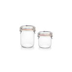 Le Parfait Klipsli 2'li Cam Kavanoz Seti (1 Adet 580 ml - 1 Adet 425 Ml)
