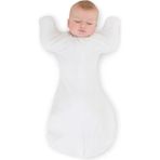 Le Touche Bebek Kundak - Eldiven Manşetli Uyku Tulumu & Kolları Yukarı Kundak (0-3 Ay, 3-6 Ay, 6-9 Ay) - Beyaz - 0- 3 Ay