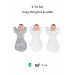 Le Touche Bebek Kundak Yenidoğan Kendini Yatıştıran Uyku Tulumu Erkek Kız Bebek Kundak 3' lü Set 4 Mevsim