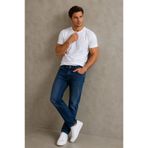 Le Touche Erkek Slim Fit Dar Kesim Likralı Vücuda Oturan Yumuşak Dokulu Bisiklet Yaka Tişört