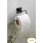 Le Touche Kare Yapışkanlı Açık Tuvalet Kağıtlığı Modern Wc Kağıtlık Tutucu Siyah