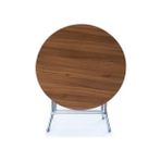 Leaf Shop 100 cm Yuvarlak Katlanır Masa -Ders Çalışma ve Yemek Masası