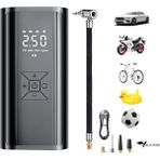 Leaf Shop 100W 6000MAH Şarjlı Araba Lastik Hava Pompası LED Işıklı Çok Amaçlı Bisiklet Yatak Top Pompası