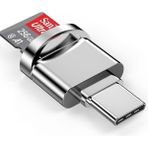 Leaf Shop 16 Micro Sd Kart Okuyucu Adaptörü,usb Tip C - Micro Sd/tf Kart Okuyucu Görüntüleyici Mikro Sd Kart Adaptörü iPhone 15/15 Plus/15 Pro/15 Pro Max ile Uyumlu, Ipad,samsung (Gri)