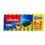 Leaf Shop 161919 Düz Hijyenik Bulaşık Süngeri, 8+2'li Promosyon Paket, Yeşil