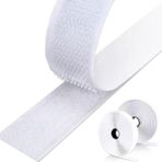Leaf Shop 2 cm 25 Metre Cırt Bant Arkası Yapışkanlı Şerit Cırt Cırtlı Bant (Beyaz)