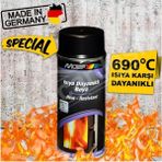 Leaf Shop 690 Derece Isıya Dayanıklı Boya Eksoz ve Soba Boyası Siyah - Mat Siyah