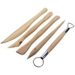 Leaf Shop Ahşap Ebeşuar Seti, Modelaj Kalemi, 5 Parça, Tasarım, Dip Alma, Seramik ve Kil Çalışmaları